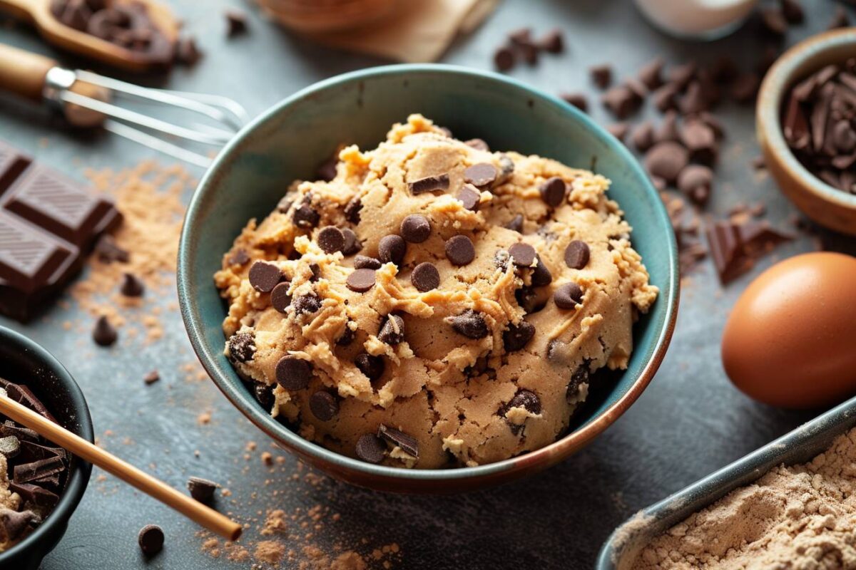 Découvrez comment préparer une délicieuse pâte à cookies protéinée à la whey, un plaisir sain à savourer sans cuisson