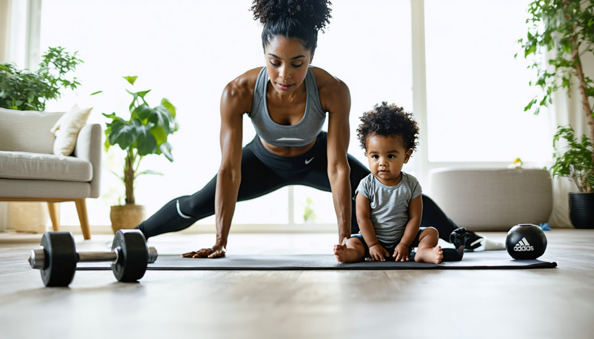 découvrez des exercices sur-mesure avec nike training et adidas pour rester en forme chez vous, spécialement conçus pour les mamans actives.